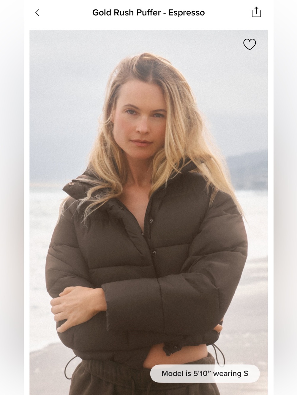 Alo Gold Rush Puffer. Medium. Espresso. New with tags. Authentic. - Picture 10 of 12